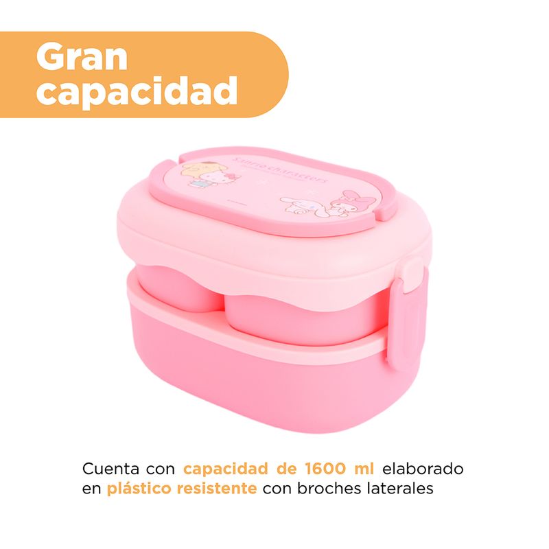Contenedor-para-alimentos-de-doble-capa-con-personajes-de-sanrio-rosa-Sanrio-5-19249