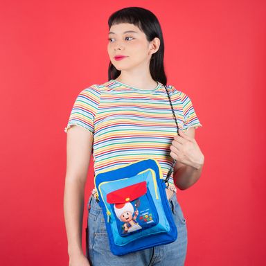 Bolso crossbody cuadrado colección mario bros azul -  Mario Bros