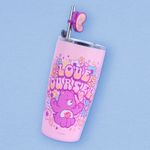 Vaso-de-acero-con-sorbete-de-colecci-n-care-bears-530-ml-rosa-y-personaje-Care-Bears-2-19351