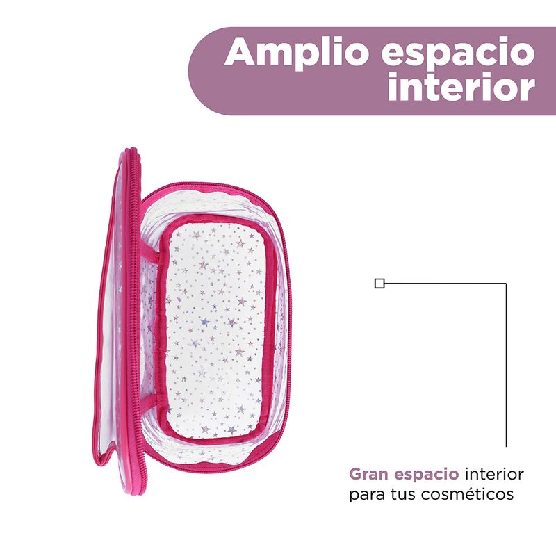 Cosmetiquera-tipo-neceser-miniso-serie-moon-stars-transparente-rosa-intenso-Miniso-4-19354
