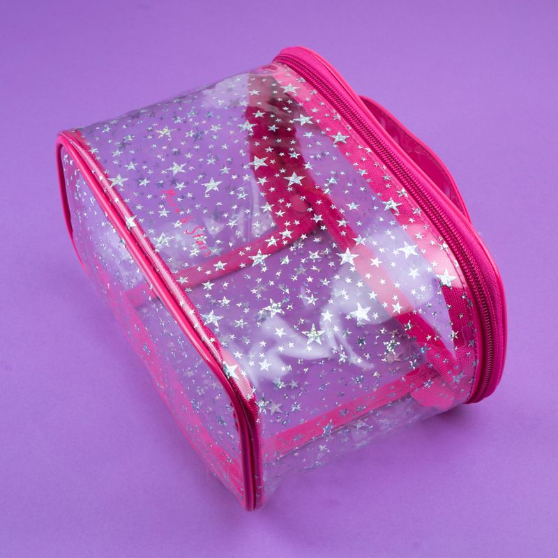 Cosmetiquera-tipo-neceser-miniso-serie-moon-stars-transparente-rosa-intenso-Miniso-6-19354