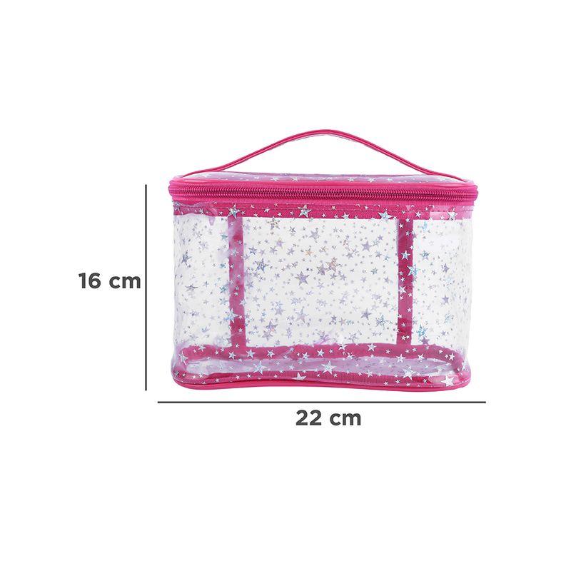Cosmetiquera-tipo-neceser-miniso-serie-moon-stars-transparente-rosa-intenso-Miniso-7-19354