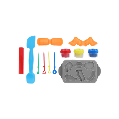 Plastilina set serie kitchen para modelar bbq 3 colores, 2oz, con moldes 26.5x 5x 21.5cm miniso -  Miniso