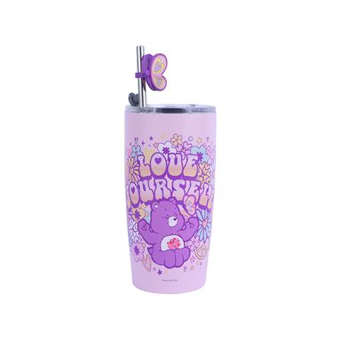 Vaso de acero con sorbete de colección care bears 530 ml rosa y personaje -  Care Bears