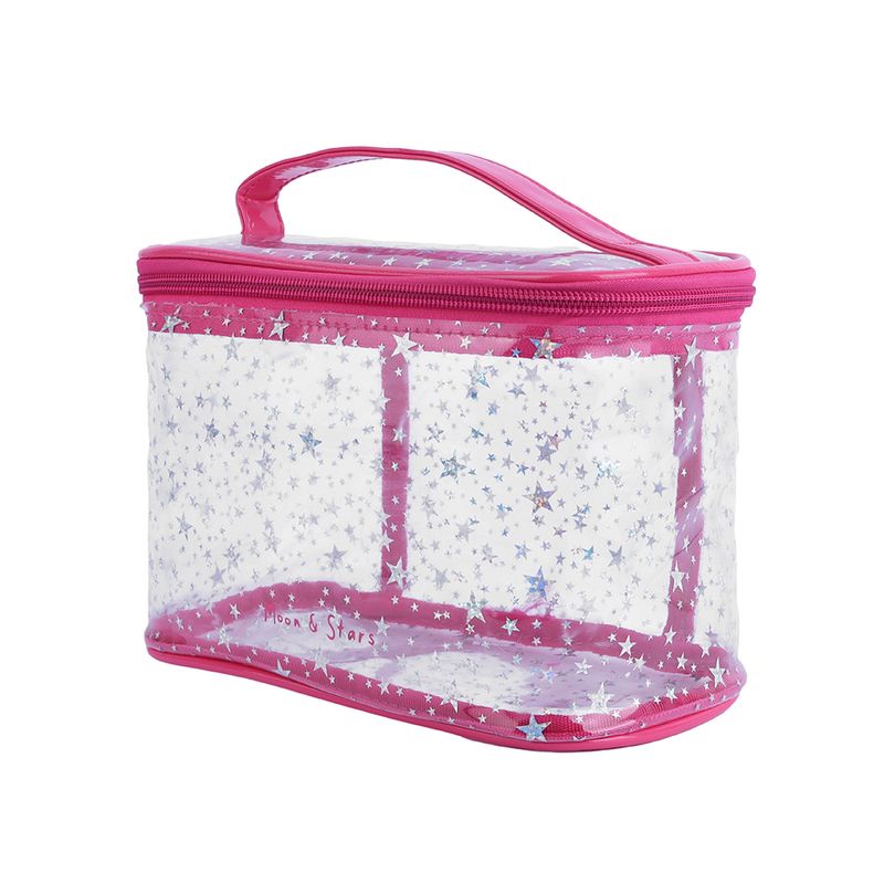 Cosmetiquera-tipo-neceser-miniso-serie-moon-stars-transparente-rosa-intenso-Miniso-1-19354