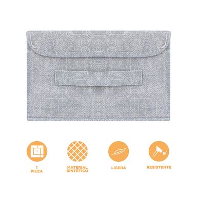 Caja de almacenamiento de tela de la serie gris con tapa s 20x16cm -  Miniso