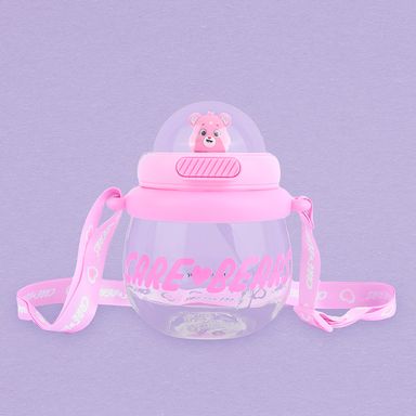 Tomatodo de plástico de la colección care bears con correa para el hombro 800 ml rosa -  Care Bears