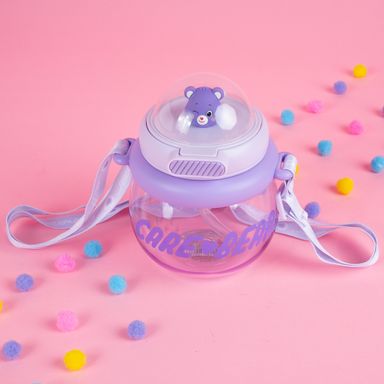 Tomatodo de plástico de la colección care bears con correa para el hombro 800 ml púrpura -  Care Bears