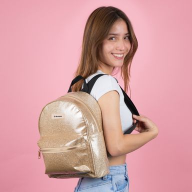 Mochila de moda miniso serie moon & stars glitter dorado -  Miniso