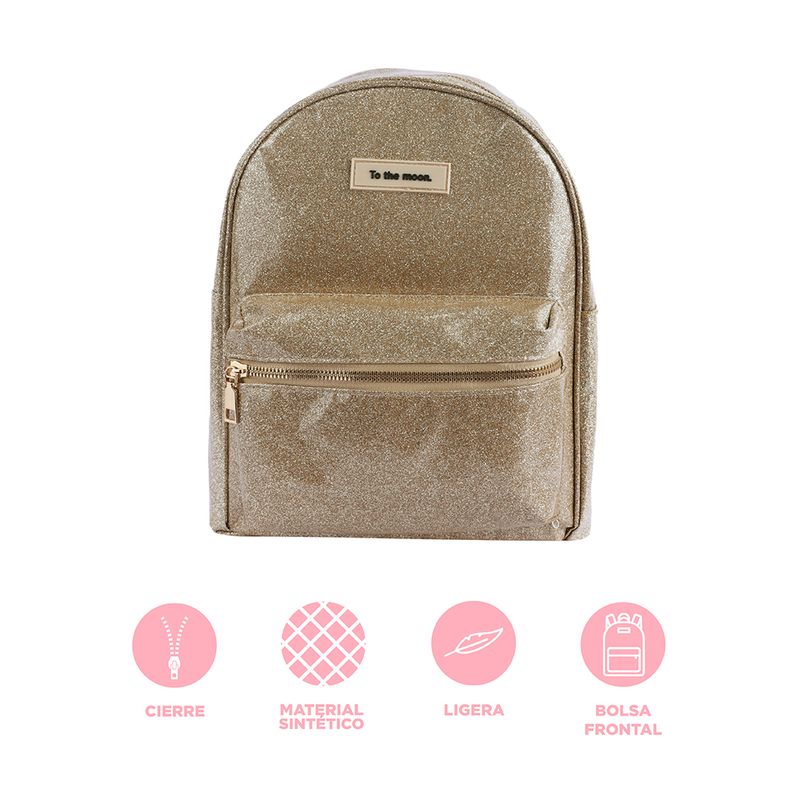Mochila-de-moda-miniso-serie-moon-stars-glitter-dorado-Miniso-3-19332