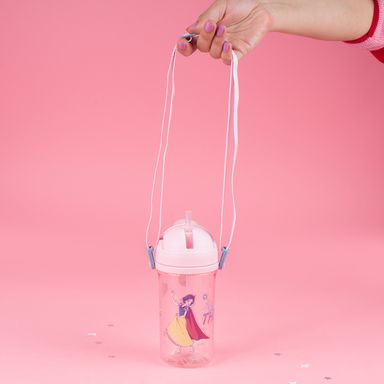 Tomatodo de plástico disney manga princess collection sorbete y correa para el hombro 400 ml rosa -  Princesas Manga