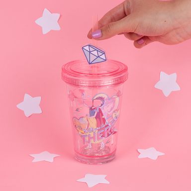 Tomatodo de plástico de la colección disney manga princess 320 ml rosa -  Princesas Manga