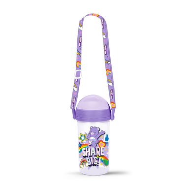Tomatodo de plástico de la colección care bears con correa para el hombro 400 ml púrpura -  Care Bears