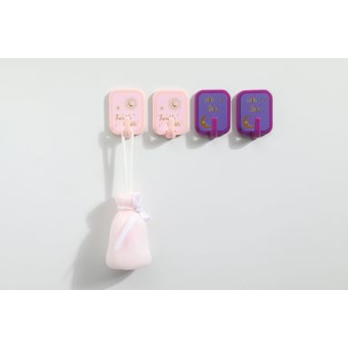 Ganchos adhesivos serie moon star 4 uds colores mixtos -  Moon Star