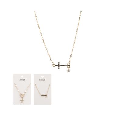 Collar miniso serie cruces piedras brillantes -  Miniso