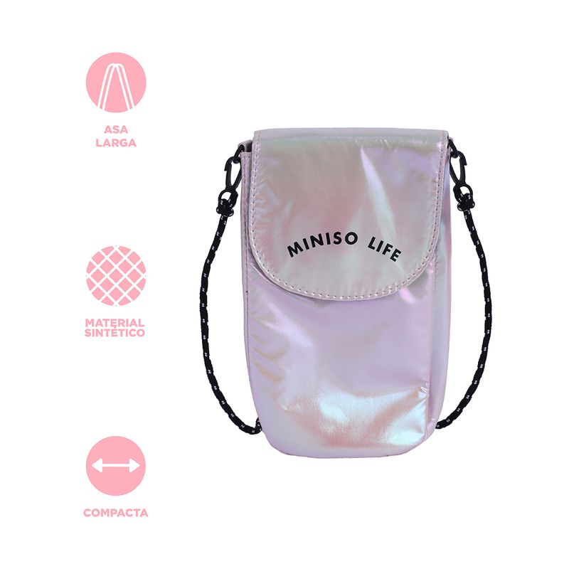 Mini-bolso-porta-celular-met-lico-miniso-blanco-Miniso-3-14100