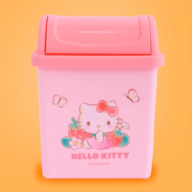 Tacho de basura de escritorio con personajes de sanrio colección de fresas hello kitty rosa -  Sanrio