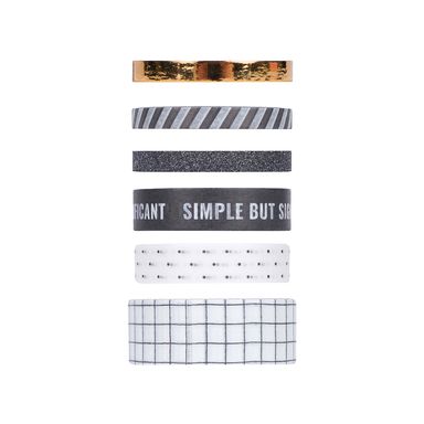 Adhesivo set de cintas 300cm serie black & white -  Miniso