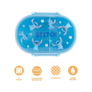 Contenedor para alimentos colección lilo stitch 650 ml azul -  Lilo & Stitch