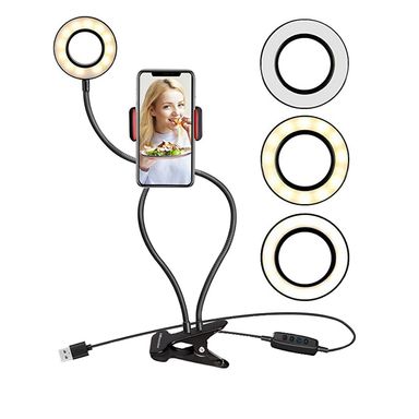 Soporte de celular parado con luz live broadcast series - Miniso