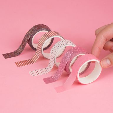 Adhesivo set de cintas 5 rollos 200cm serie miniso - Miniso