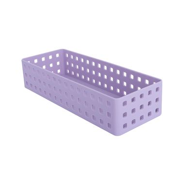 Organizador de plástico apilable larga serie púrpura M 57.5x33x38.5cm -  Miniso