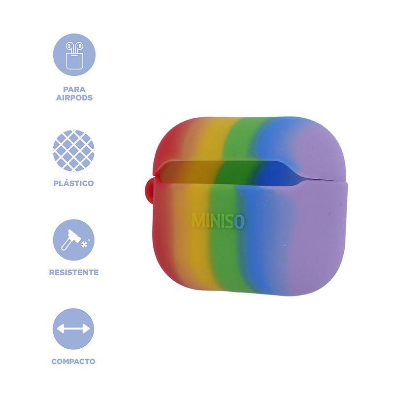 Estuche-protector-airpods-pro-1-serie-color-blocking-rainbow-miniso-Miniso-3-16405