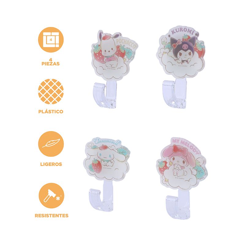 Ganchos-adhesivos-acr-licos-personajes-sanrio-4-unidades-Sanrio-3-16227