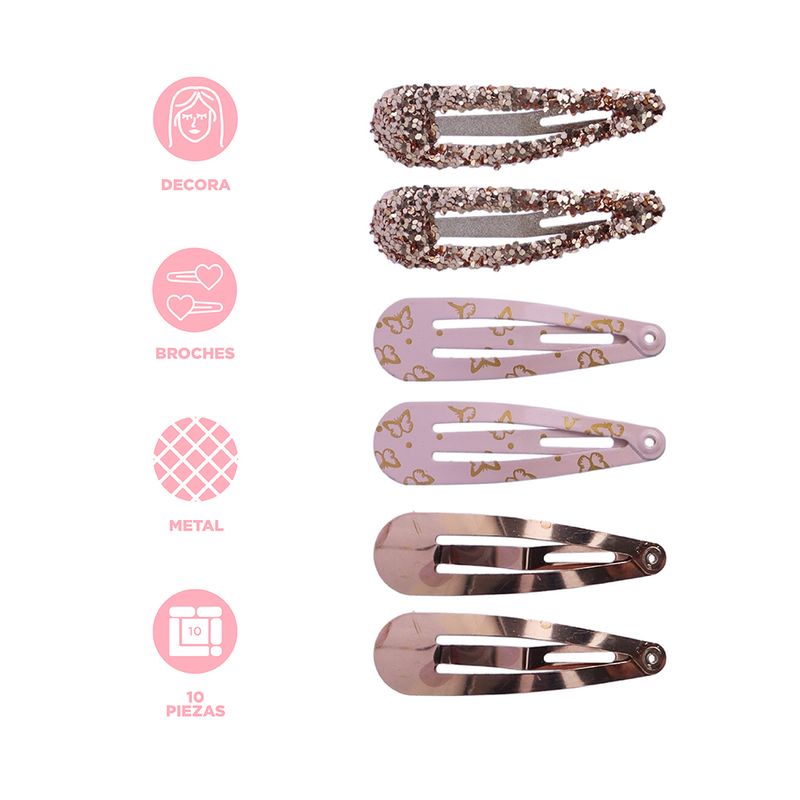 Set-de-broches-infantiles-miniso-cucas-serie-oro-rosado-10-pzas-Miniso-3-19560