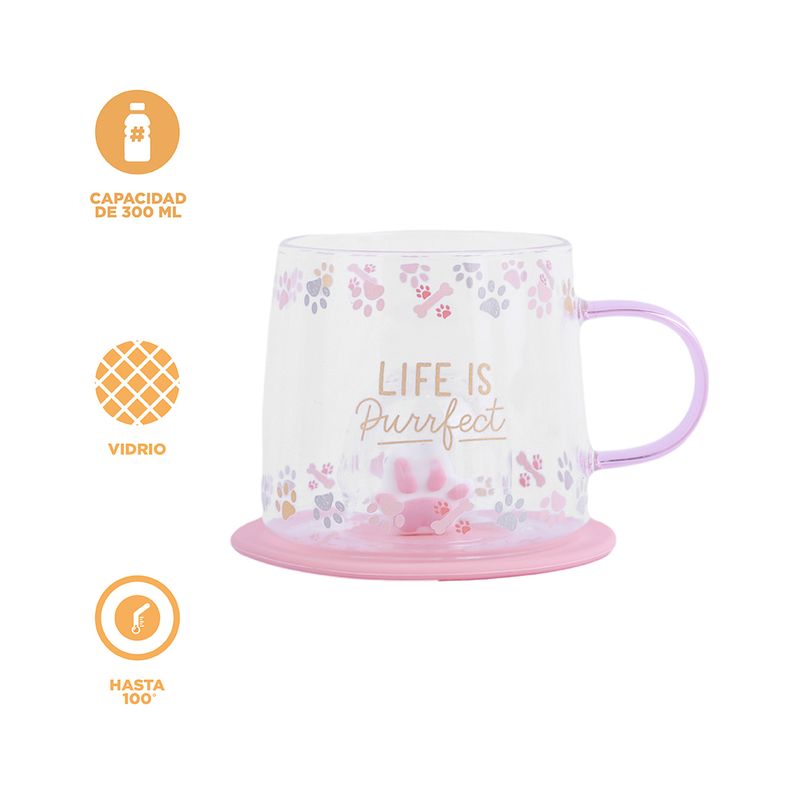 Taza-de-vidrio-con-tapa-paw-paw-collection-300-ml-rosa-Paw-Paw-3-19588