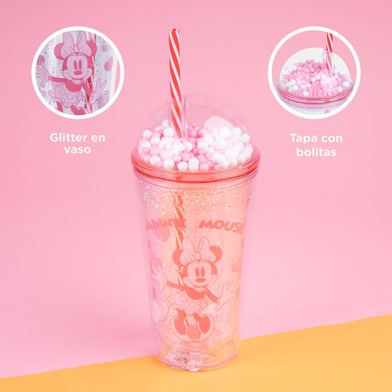 Vaso-de-pl-stico-disney-mickey-mouse-collection-de-doble-pared-con-sorbete-600-ml-minnie-rosa-Disney-5-19656