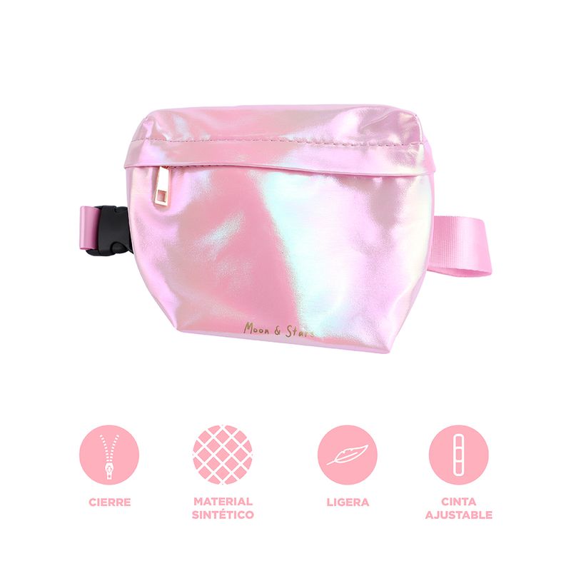 Bolso-estilo-cangurera-miniso-serie-moon-stars-tornasol-rosa-Miniso-4-19755