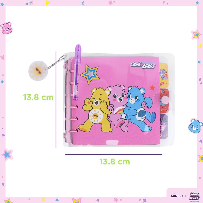 Libretas-y-cuadernos-con-alambre-de-80-hojas-lapicero-de-gel-pegatinas-pdq-15-5cm-serie-care-bears-Care-Bears-5-19777