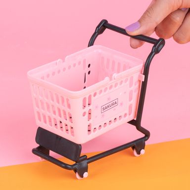 Organizador de plástico carrito pequeño colección blooming night rosa -  Miniso