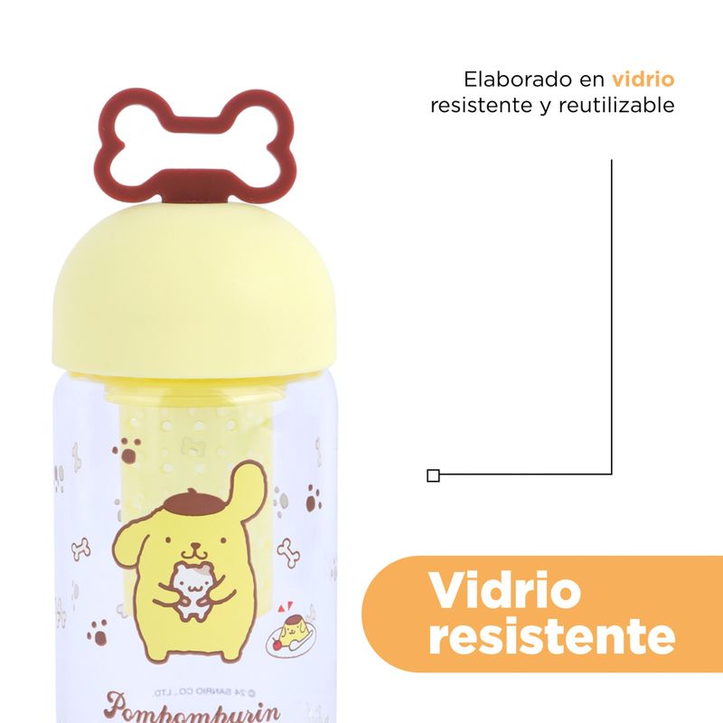 Tomatodo-de-vidrio-con-colador-personajes-de-sanrio-330-ml-pompompurin-amarillo-Sanrio-7-19805