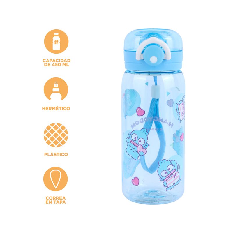 Vaso-de-pl-stico-con-correa-de-personajes-de-sanrio-450-ml-hangyodon-azul-Sanrio-4-19806