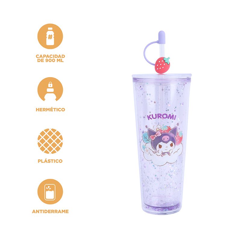 Vaso-de-pl-stico-de-doble-pared-con-sorbete-colecci-n-strawberry-personajes-sanrio-800ml-kuromi-Sanrio-3-19812