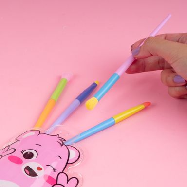 Colección care bears pinceles para sombra de ojos con estuche de almacenamiento -  Care Bears