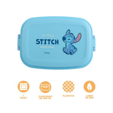 Taper para alimentos de doble capa de la colección lilo stitch 980 ml azul -  Lilo & Stitch