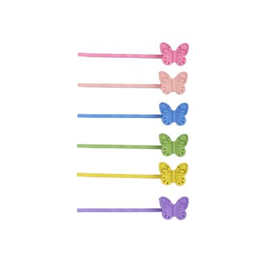 Set de pasadores infantiles con mariposas multicolor 6 pzas -  Miniso