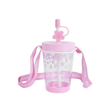 Tomatodo de plástico portátil blooming night collection 535 ml rosa -  Miniso
