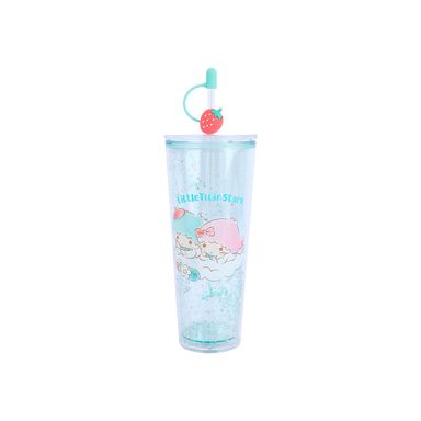 Tomatodo de plástico de doble pared con sorbete colección strawberry personajes sanrio 800ml twins -  Sanrio