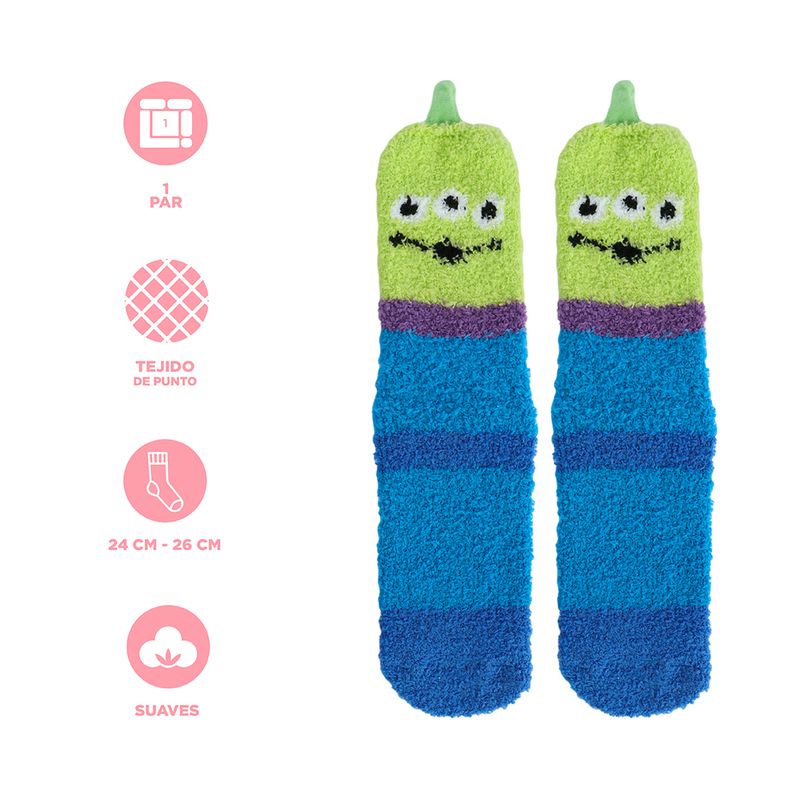 Medias-afelpadas-toy-story-disney-alien-azul-Toy-Story-3-17280