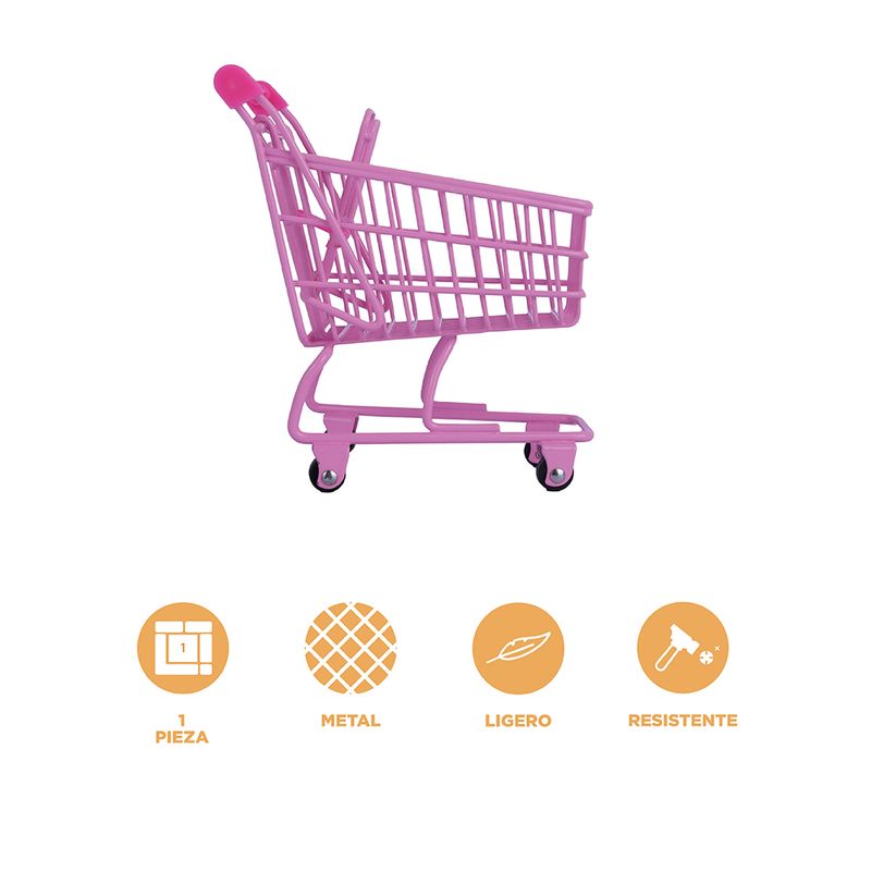 Organizadores-de-acero-carrito-de-compras-rosa-Miniso-3-17341
