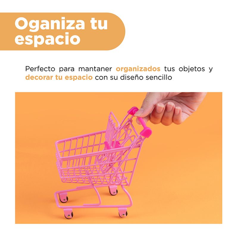 Organizadores-de-acero-carrito-de-compras-rosa-Miniso-4-17341