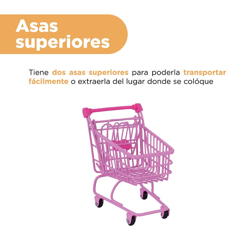 Organizadores-de-acero-carrito-de-compras-rosa-Miniso-5-17341