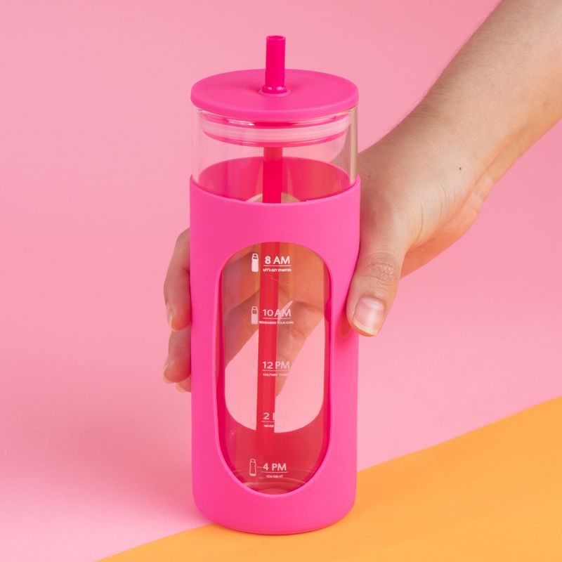 Tomatodo-de-vidrio-y-funda-de-silicona-color-solido-475-ml-rosa-Miniso-2-19216