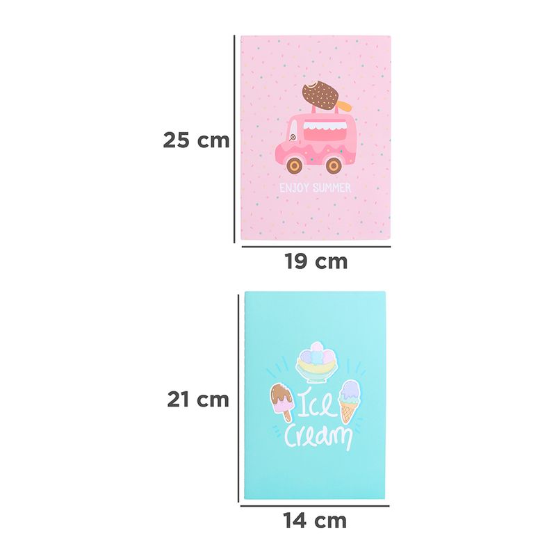 Libretas-y-cuadernos-set-con-puntadas-b5-y-a5-2x28-hojas-19cm-serie-ice-cream-Ice-Cream-4-17893