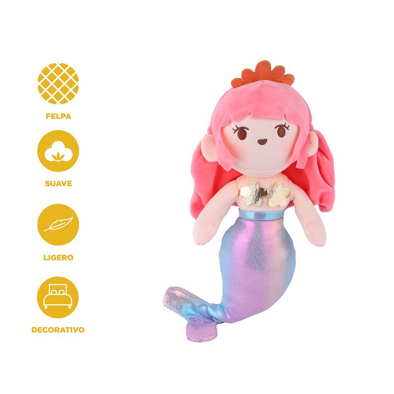 Peluche-sirena-rojo-pelo-largo-35cm-serie-miniso-Miniso-3-17055