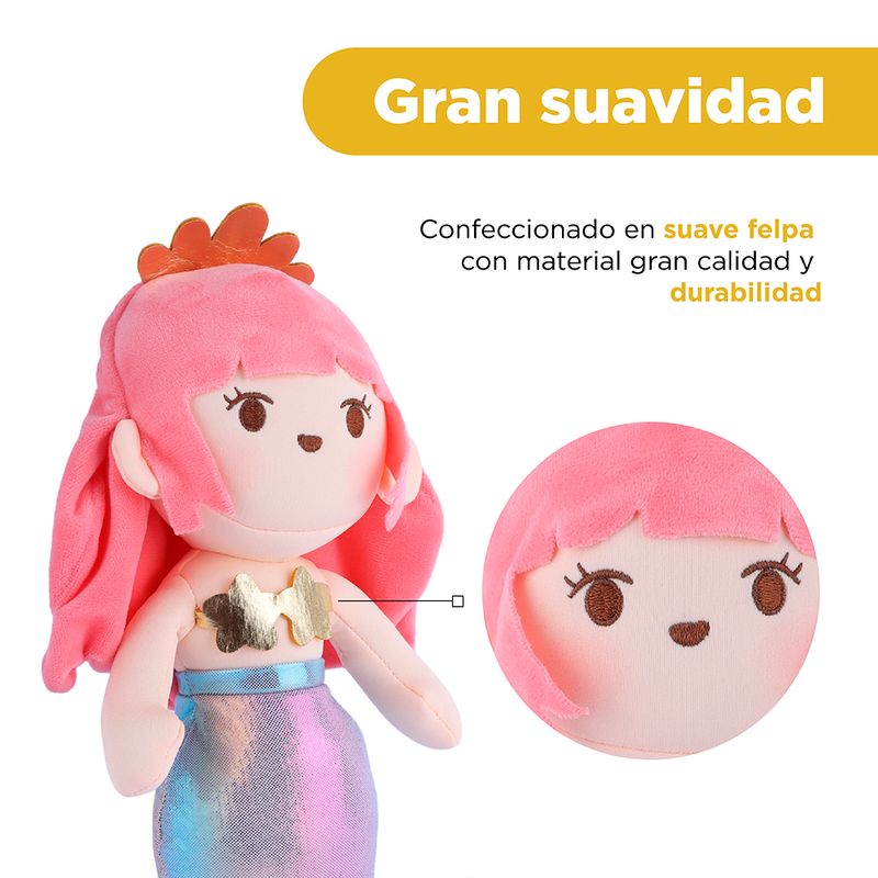 Peluche-sirena-rojo-pelo-largo-35cm-serie-miniso-Miniso-4-17055